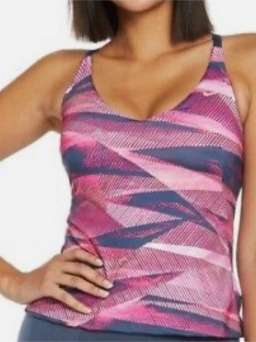 MEDIUM Nike Women's V-Neck Swim Tankini Top